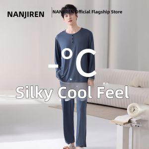 Nanjiren | Cooling Silk Mens Sleepwear Set