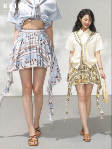 KEIKO | Summer Lightweight Flounce Pleated Midi Skirt