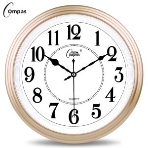 COMPAS | Silent 14 Inch Electronic Quartz Wall Clock