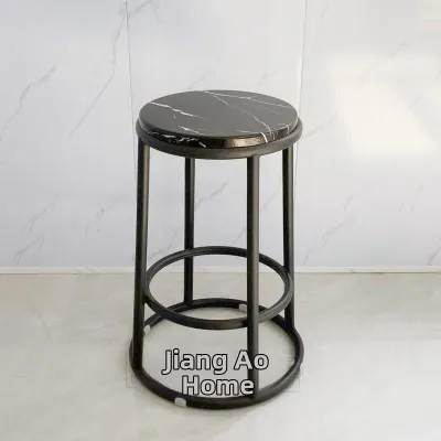 Commercial Iron Round Bar Stool