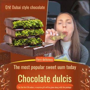Dubai chocolate Snacks Sandwich cookies Pistachio flavor Dark chocolate Crispy Thousand-crisp sandwi