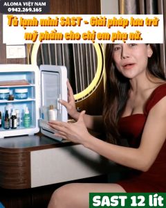 Tủ lạnh mini MarryCar 2 chế độ nóng 60 độ lạnh 5 độ dung tích 10 lít - Tủ lạnh mini đựng mỹ phẩm nước giải khát hoa quả bảo quản thực phẩm - Tủ lạnh dùng trong gia đình 220V và trên ô tô 12V