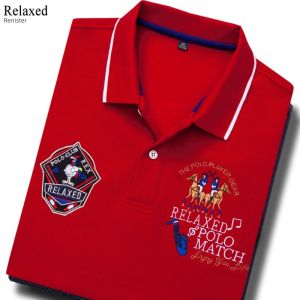 Brand Name Long Sleeve Polo Shirt for Men with Collar Rooster Design Fashionable Urban Style Cotton T-Shirt for Autumn Season