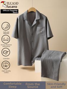 TUCANO | Breathable Thin Mens Sleepwear For Elderly Summer