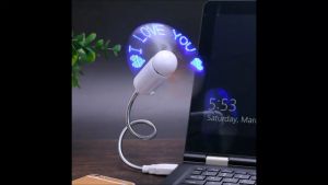 Quạt Đèn Led USB Tự Tạo Chữ Thông Điệp Thông Minh