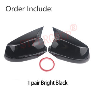2x Glossy Black Mirror Cover Black Mirror Cover Overlay for BMW 5 Series F10 F11 520i 523i 525i 528i 530i 535i 550i 2011-2013