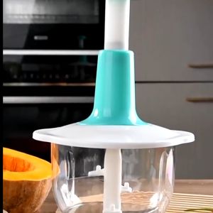 Manual Meat Grinder 1.5L Large Capacity Automatic Release Stainless Steel Processor Vegetable Grinder