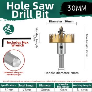 HONGQISHI | Cobalt Alloy Steel Hole Puncher for Metal and Aluminum Drilling