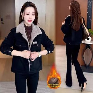 YOUFAN | Fleece Lined Denim Jacket Winter Warm Coat