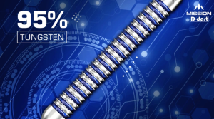 MISSION STEEL TIP DART - 22G/24G/26G/28G/30G ION Blue Silver PVD 95% Tungsten Darts (ARROW DART KELULI)