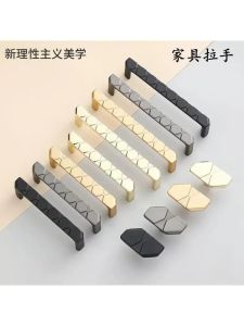 Modern Minimalist Golden Long Pulls Zinc Alloy Handles for Cabinet Door Wardrobe Drawer Single Hole Small Pulls Furniture Accessories