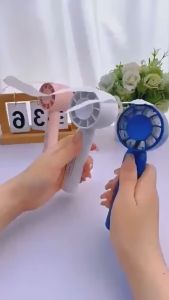 Turbine Handheld Small Fan: Portable USB Charging Desktop Mini Electric Fan with Mobile Phone Holder