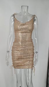 Glitz & Glamour: Plus Size Metallic Gold & Pink Glitter Party Dresses for New Year 2025