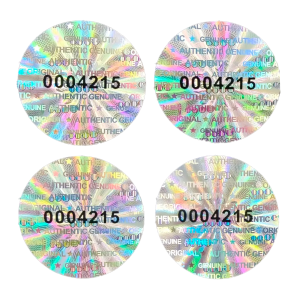 245pcs/490pcs Holographic Anti-Counterfeit Security Labels VOID Genuine Holographic Labels with Black Unique Serial Number