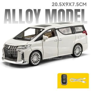 MAKEDA | 1:24 Alphard VS680 Model Car Toys Alloy Diecast Shock Absorption Pull Back Sound Light Exquisite Interior for Kids Edutainment