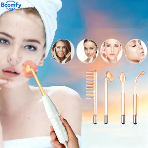 Máy Trị Liệu Da Mặt Cầm Tay Đa Năng 4 Trong 1 Bằng Điện Tử Tần Số Cao Kiểu Đèn Neon Màu Trắng Chất Liệu Nhựa Dùng Cho Làm Đẹp Da & Điều Trị Mụn