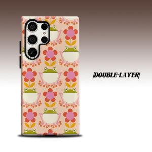 Retro Frog For Samsung Galaxy S26 S25 S24 A56 A36 Dual Layer Luxury Fashion Full Lens Protective Case