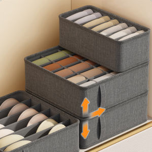 พับชุดชั้นในกล่องเก็บมัลติฟังก์ชั่ลิ้นชักจัดเก็บกล่องสําหรับถุงเท้า Bras TIES กางเกงตู้เสื้อผ้าเสื้อผ้า