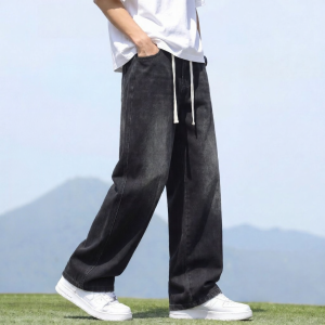 Boys Slim Straight Leg Denim Trousers