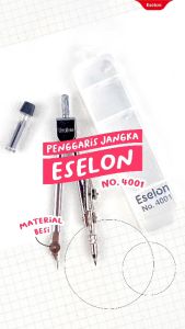 Jangka Besi Eselon 4001 & Math Set Stainless