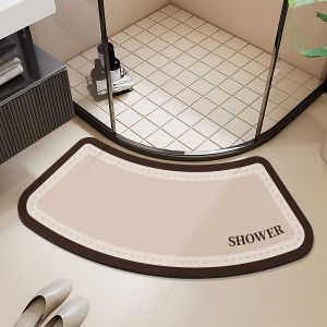 Strong Absorbent Arc Shaped Silicon Dendroid Anti Slip Bath Mat Shower Room Toilet Entrance Door Rug Home Decorative Floor Mat