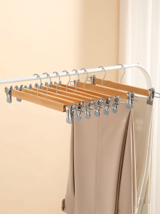 Maryya | Strong Traceless Wooden Trousers Hanger
