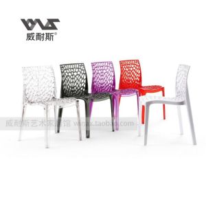 Modern Minimalist PC Chair: Transparent Backrest Acrylic Fashion Casual Office Dining Chair Adult Size from Zhejiang Province