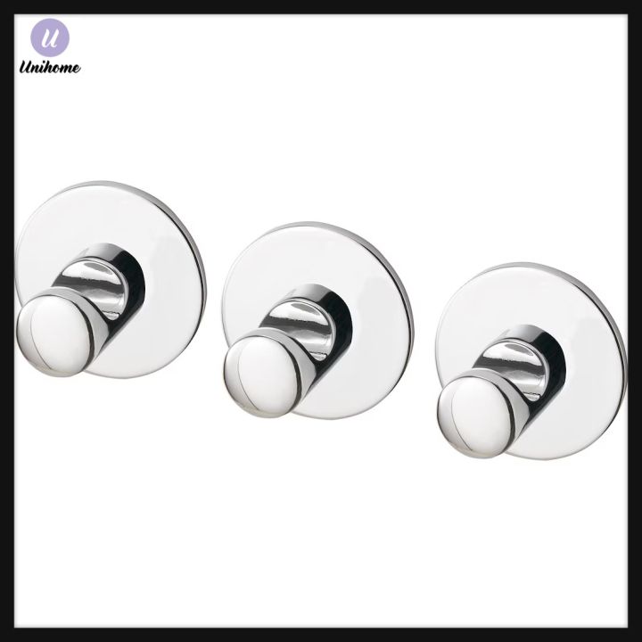 IKEA-SKOGHALL Hook self-adhesive chrome-plated (3 pieces) No-Drill