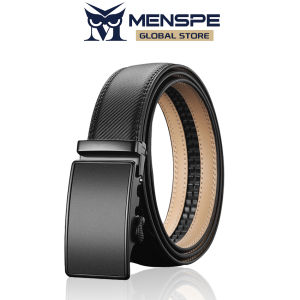 MENSPE Mens Belt Men Fashion Belt Men Genuine Leather Belts Pattern Belt Automatic Buckle Belts Brand Luxury High Quality Business Strap Male Waistband for Men