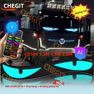 Màn Hình Hiển Thị Ma Trận Pixel Mắt Quỷ Xe Tải Lớn Điều Khiển Bằng Giọng Nói AI + Ứng Dụng Hiệu Ứng Chữ Chạy Động Graffiti Linh Hoạt Trên Xe Hơi Đèn Nội Thất 1.2M-2M