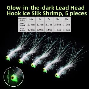 Ewitgo | Silver Ice Shrimp Jig Head Lure Bait