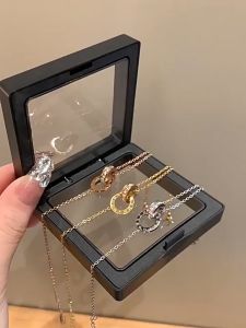 LADAMAS Gelang Titanium Dengan Motif 2 Cincin Forever Gaya Korea GT1