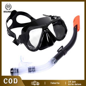 (Dalam Stok Jakarta) Alat Selam Kacamata Renang Snorkeling PVC Lat Selam Snorkel Diving Menyelam Berenang Mudah Tabung Nafas Set Melengkapi