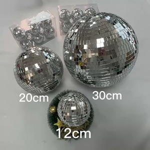 BABEDUO Disco mirror ball silver stage lighting effect 15 25 40cm foam dance party exclusive
