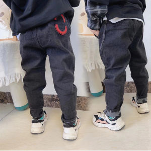 Boys Jeans Casual Loose Fit Childrens Denim Pants Korean Style Versatile Comfortable Long Trousers for Spring Autumn And Winter