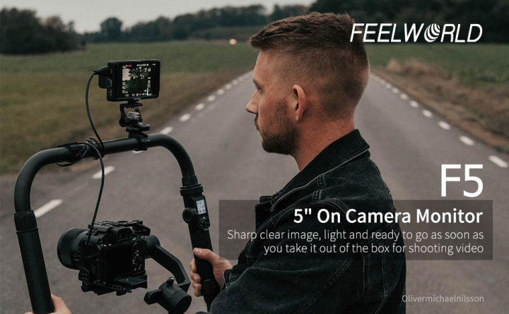 FEELWORLD F5 5นิ้วกล้อง DSLR Field Monitor IPS Full HD 1920X1080รองรับ4K เอาต์พุต HDMI เอียงแขน Power Output
