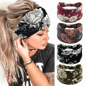 Mùa Hè 2024 Mũ Lưỡi Trai Rộng Thời Trang Yoga Thấm Hút Mồ Hôi Bằng Cotton Co Giãn Phong Cách Bohemian Phụ Kiện Tóc