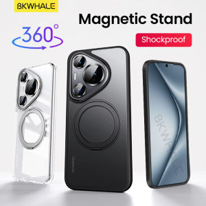 BKWHALE 360 ° quay đứng từ điện thoại trường hợp Đối với Huawei Pura80 Pura70 Pro Pura 70 80 Ultra Mate70 Mate60 Pro + Bìa sau chống sốc Vỏ từ chốt