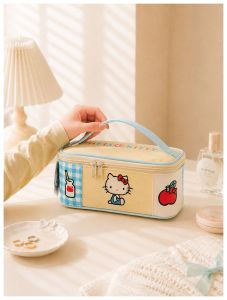 Sanrio | Hello Kitty Makeup Bag Large Capacity Portable Travel Cosmetic Bag Handheld Toiletry Storage Pouch for Women Girls