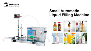 ZONESUN Automatic Liquid Filling Machine Water Magnetic Pump Production Machinery Juice Milk With Conveyor ZS-DTMP1S
