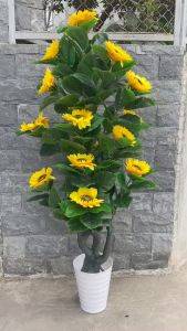 Cây hoa hướng dương giả - Cao 160cm - Cây giả hoa lụa Decor trang trí nhà cửa
