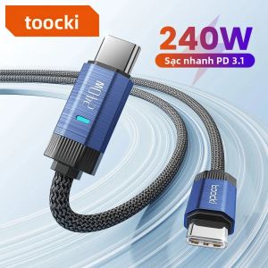 Toocki | Toocki 240W USB C để USB Loại C Cáp 48V 5A pd3.1 siêu nhanh sạc cho iPhone 15 Promax Samsung S23 MacBook hauwei Xiaomi