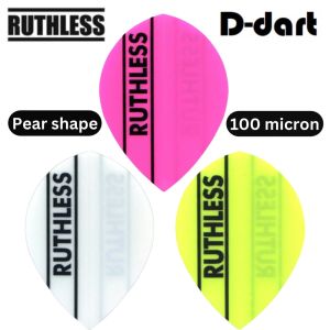 RUTHLESS DART FLIGHT - PEAR 100 Micron Solid Panel Darts Flight 3Pcs/Pack (SAYAP ARROW)