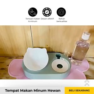 Tempat Makan Minum Kucing Hewan Peliharaan Dispenser