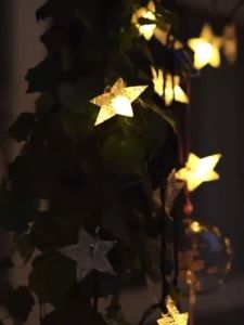 Solar Lights Decorations Christmas Lights Solar Star String Lights 100LED 8 Modes Outdoors Twinkle Fairy Lights Waterproof Star Twinkle Lights For Lawn Gardens Patio