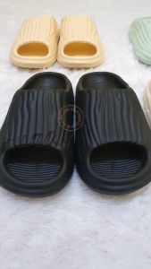 Sendal Slip On Wanita JENNIE Terbaru Empuk Tebal 4 CM Sandal Cewek Rumah Tinggi Empuk dan Nyaman Purnadi P05 Khaki Cream- Size 36-40