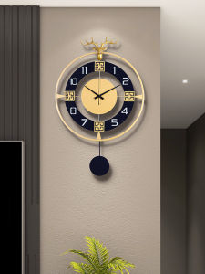 Scandinavian Accessible Luxury Living Room Deer Head Wall Clock Stylish Creative Wall Hanging Clock Modern Simple and Fashionable Elegant For Home Clock