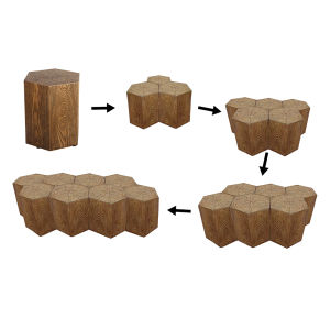 Rustic Small Stool Outdoor Courtyard Garden Weatherproof Wooden Look Wedding Decoration Chair Balcony Durable Short Bench Side Table