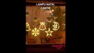 LAMPU NATAL LED DEKORASI NATAL LAMPU TEMPEL KACA CHRISTMAS