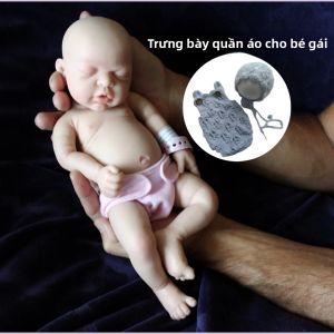 Búp Bê Sơ Sinh Silicon 13 Inch Miệng Mở Chất Liệu Mềm Mại Làm Thủ Công Quà Tặng Hoàn Hảo Cho Trẻ Từ 14 Tuổi Trở Lên
